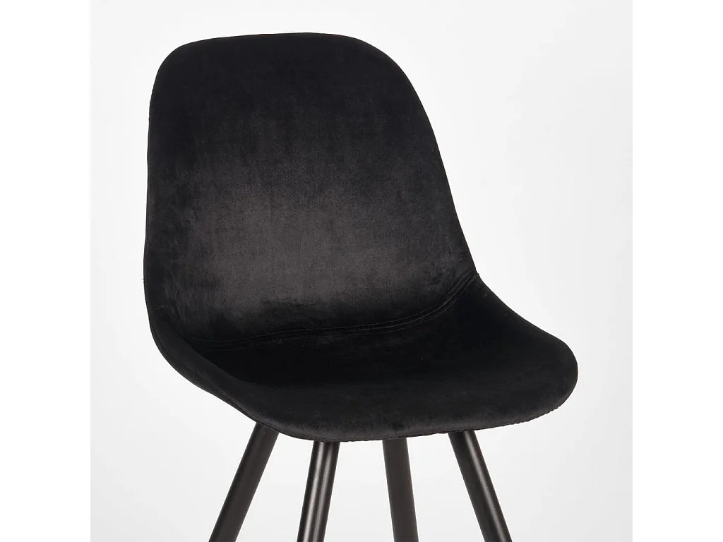 Chaises à manger lot de 2 Capri 46x56x88 cm noir