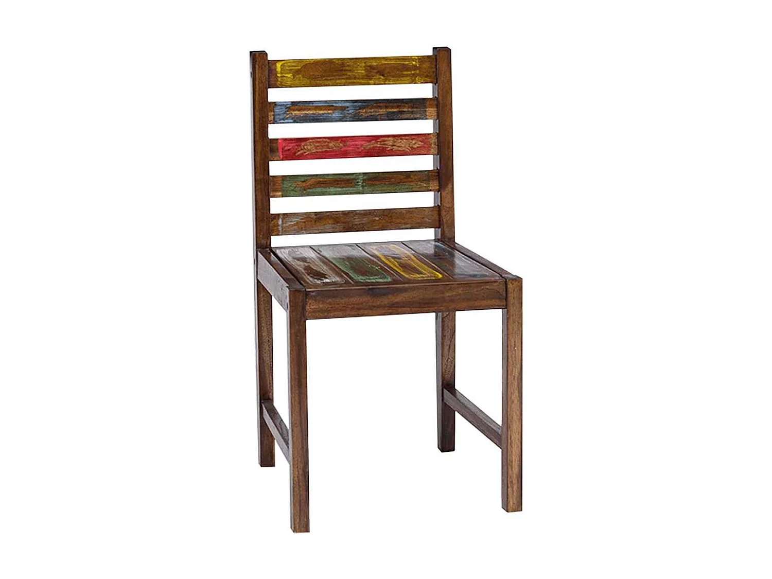 Chaises à manger lot de 2 bois de récupération solide