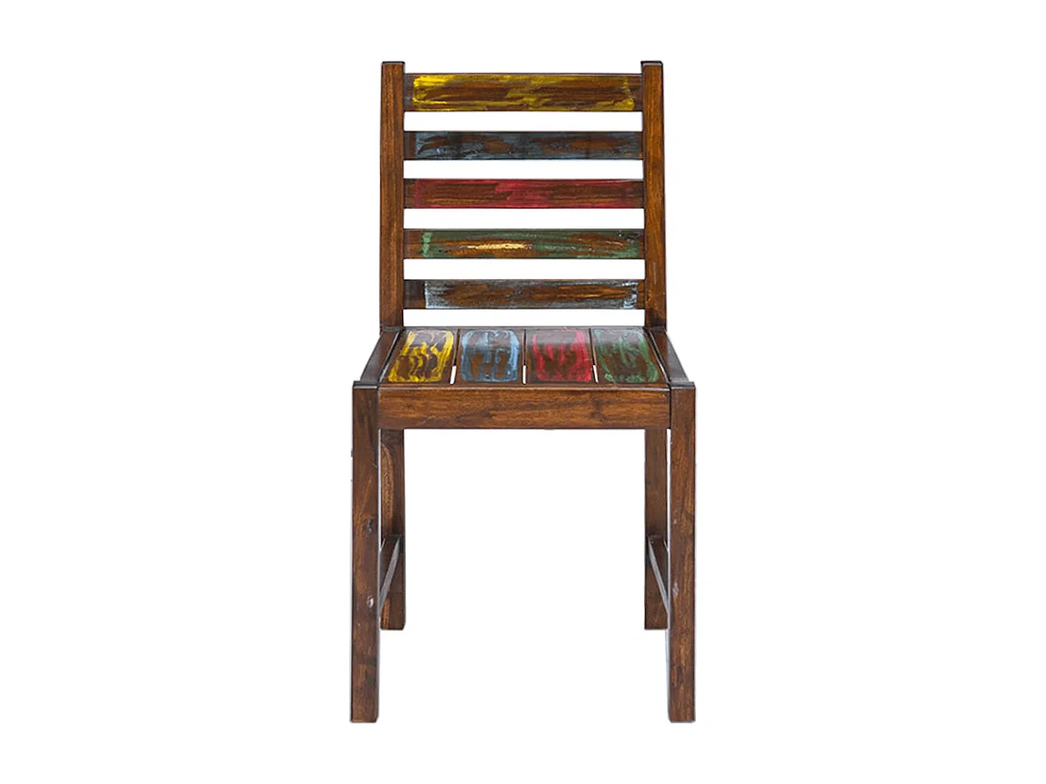 Chaises à manger lot de 2 bois de récupération solide