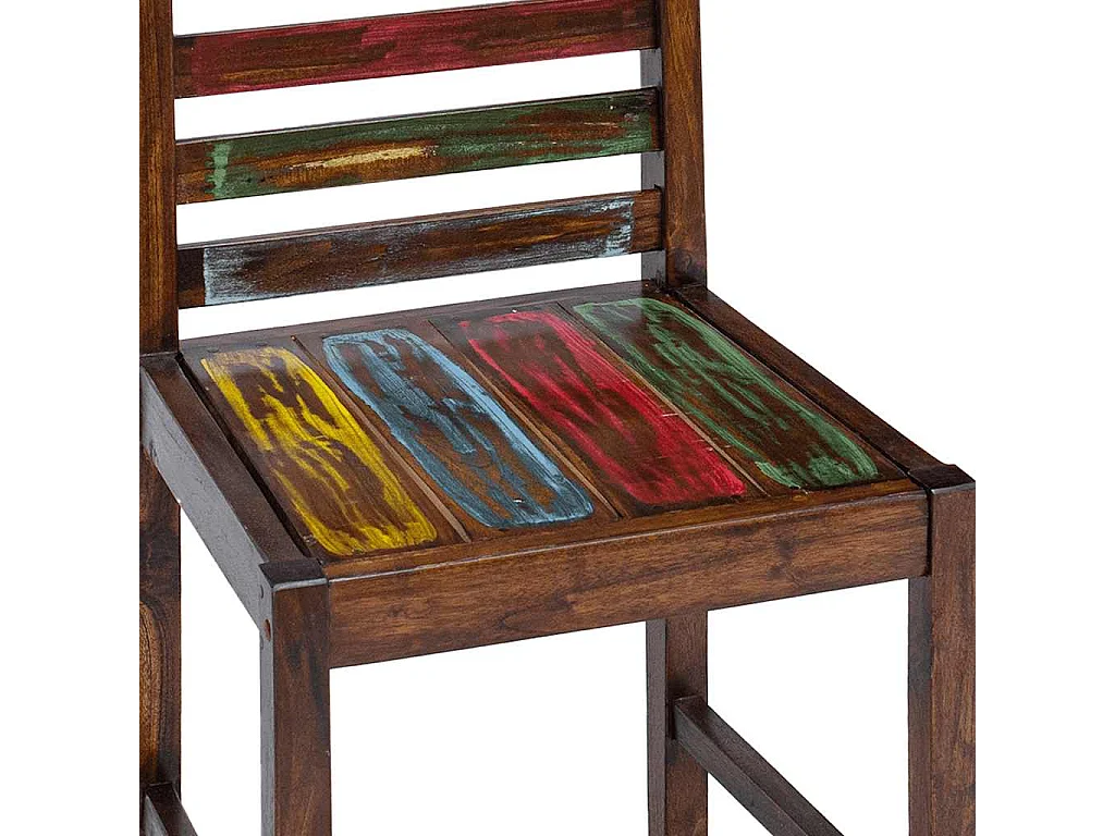 Chaises à manger lot de 2 bois de récupération solide