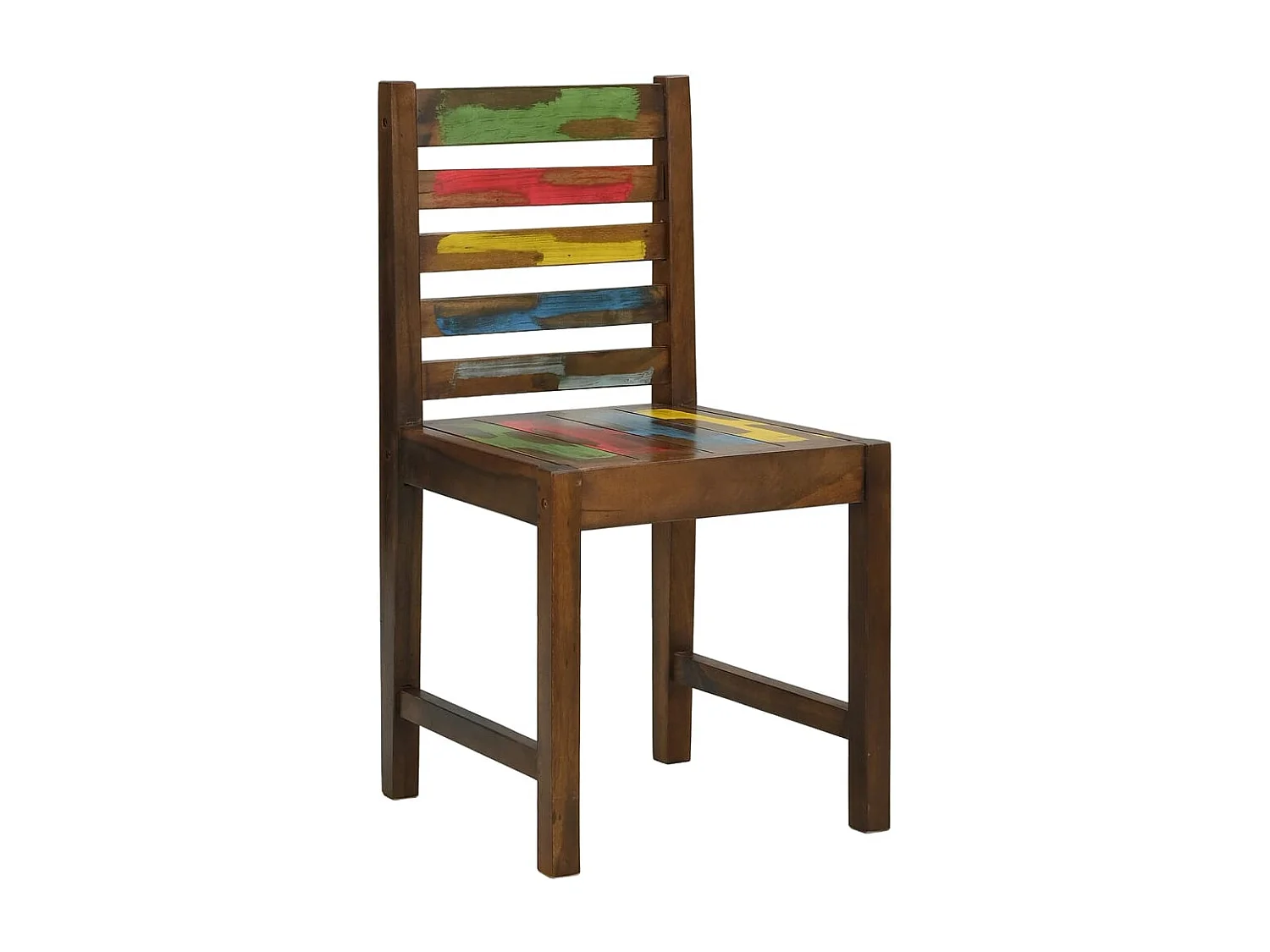 Chaises à manger lot de 2 bois de récupération solide