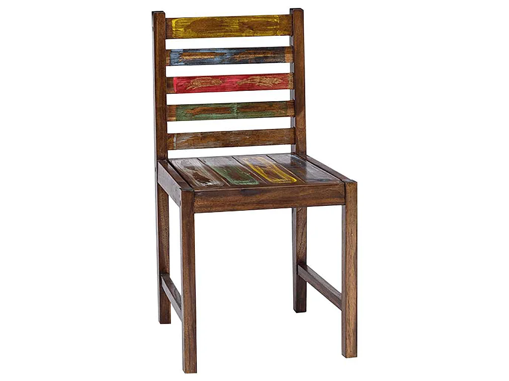 Chaises à manger lot de 2 bois de récupération solide