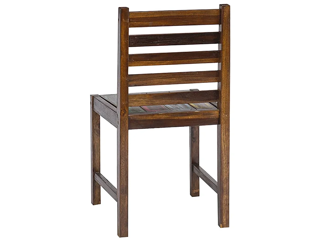 Chaises à manger lot de 2 bois de récupération solide