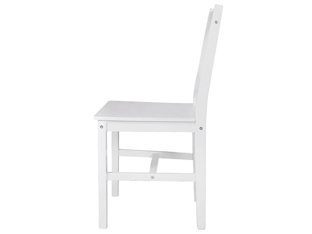 Esszimmerstühle 4 Stk. Weiß Kiefernholz