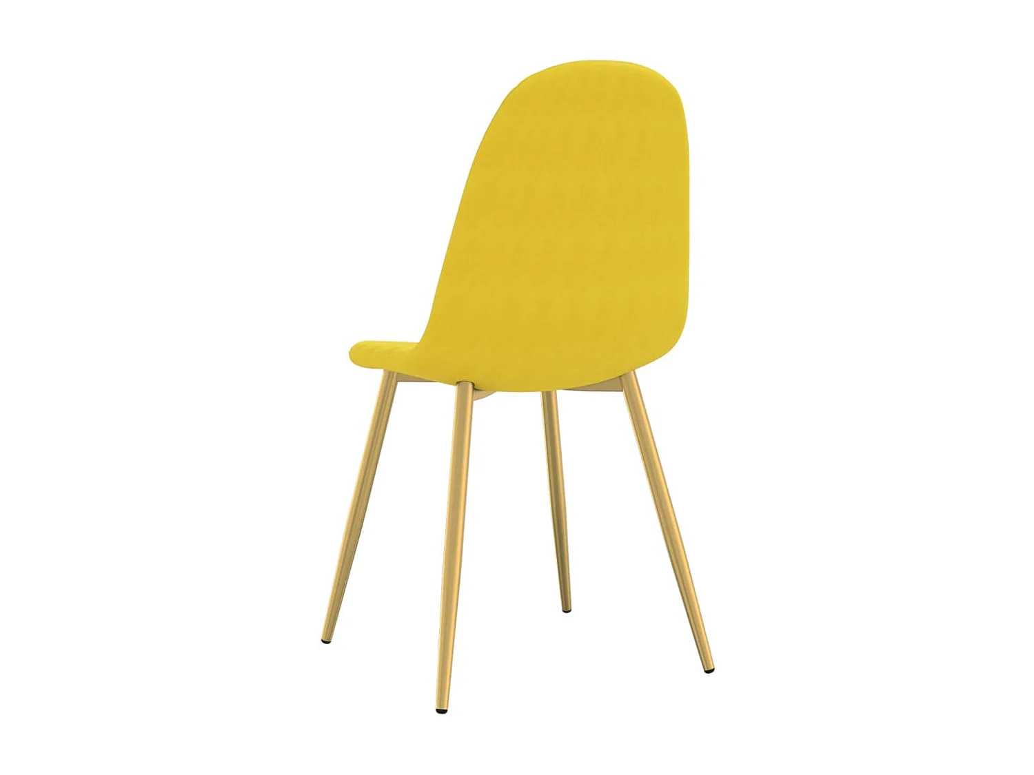 Sedie da Pranzo 4 pz Giallo Senape in Velluto