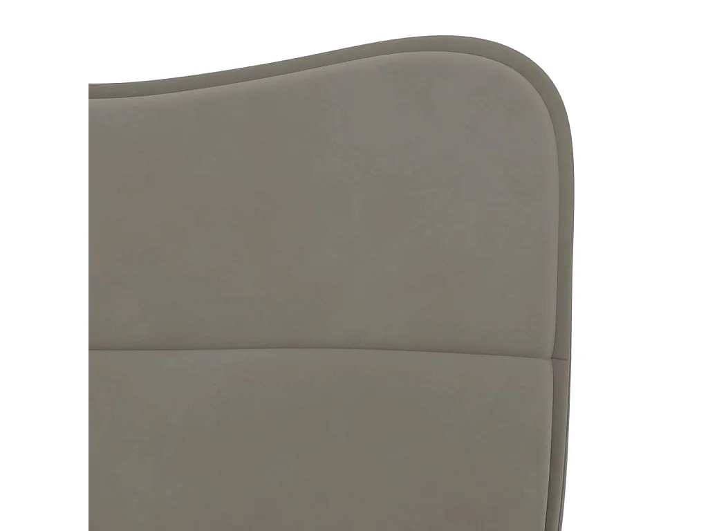 Chaises à manger lot de 2 Gris clair Velours