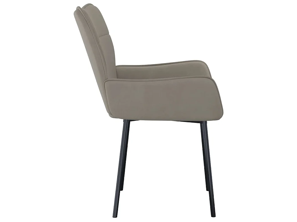 Esszimmerstühle 2 Stk. Hellgrau Samt