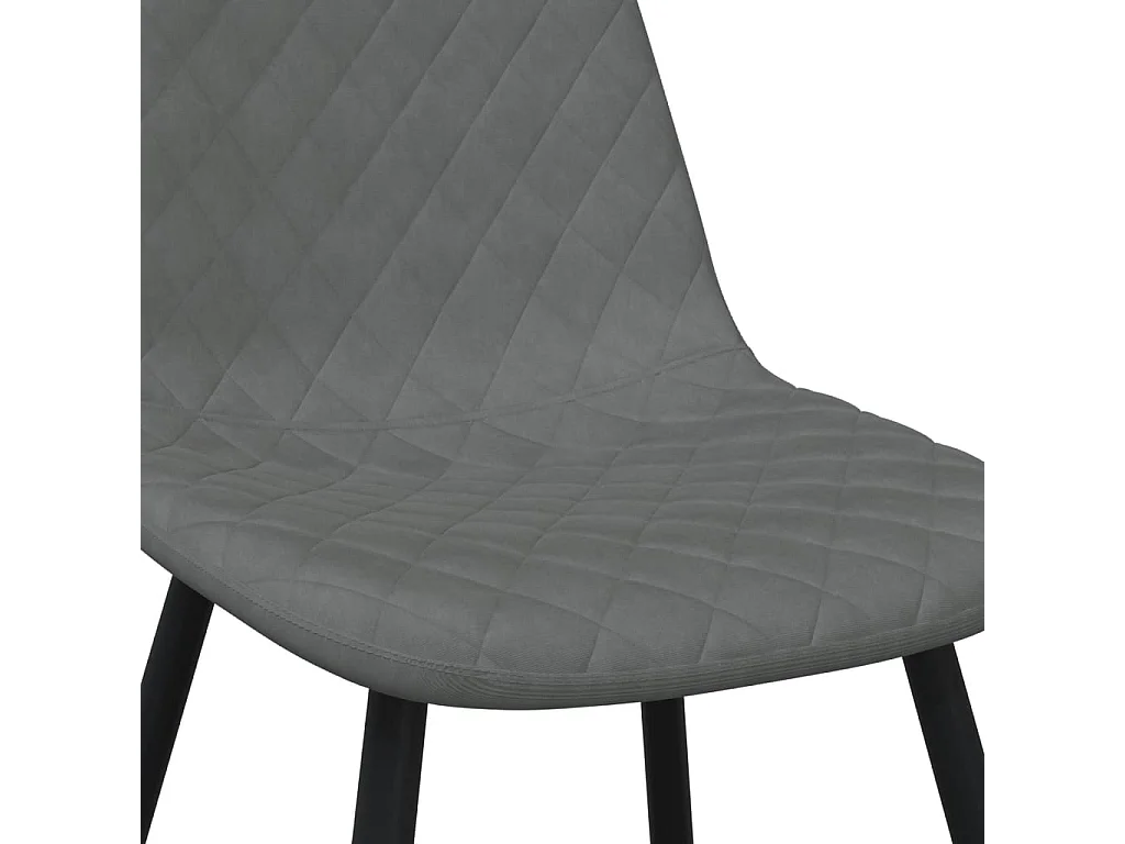 Cadeiras de jantar 2 pcs veludo cinzento-claro