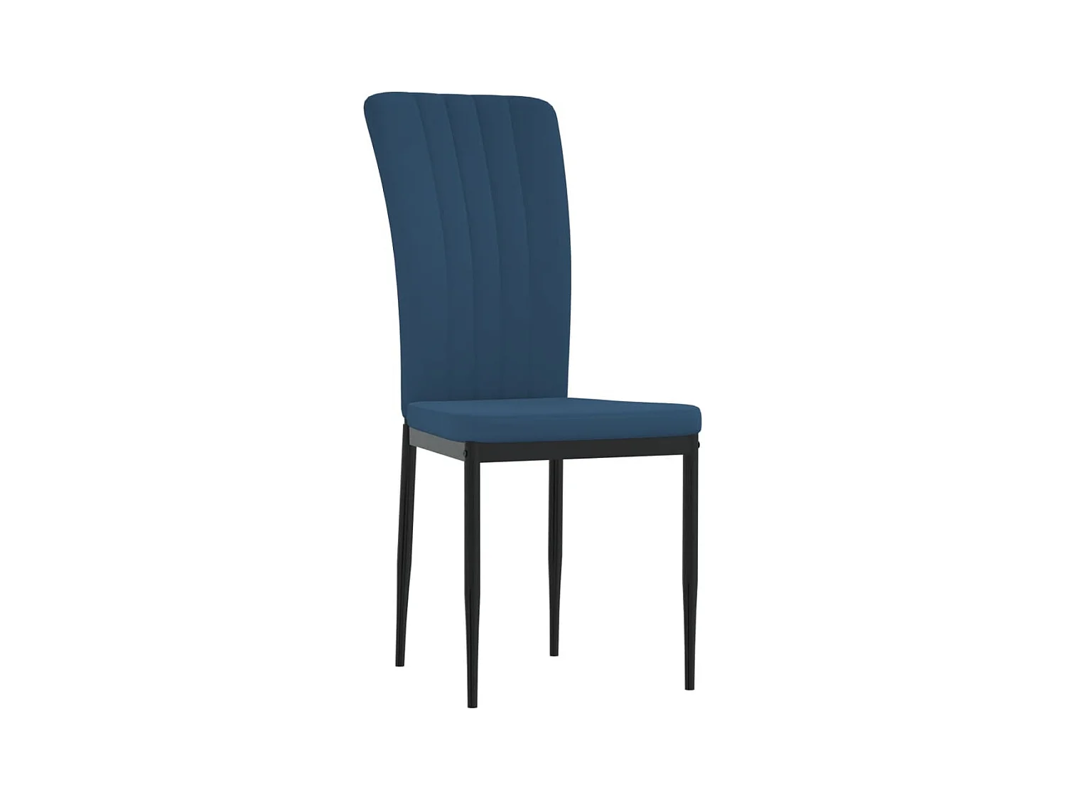 Eetkamerstoelen 4 st fluweel blauw