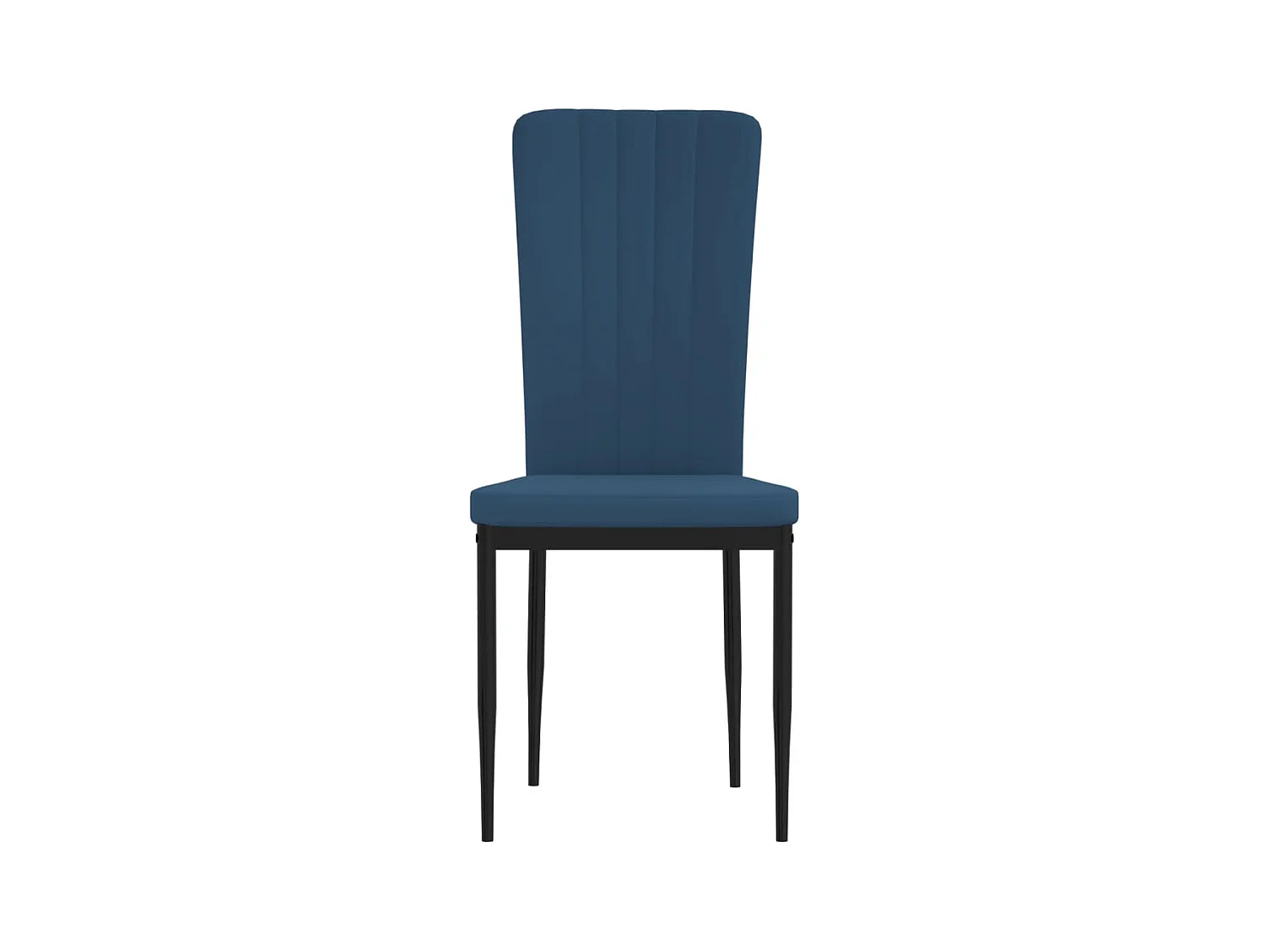 Eetkamerstoelen 4 st fluweel blauw