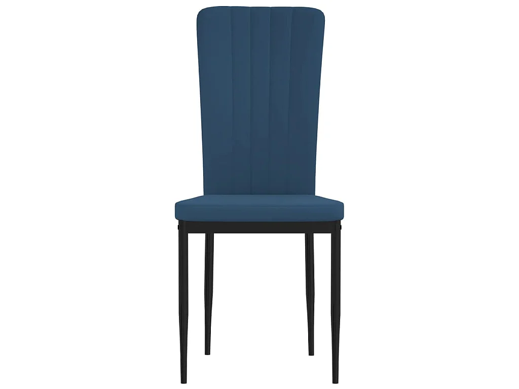 Esszimmerstühle 4 Stk. Blau Samt