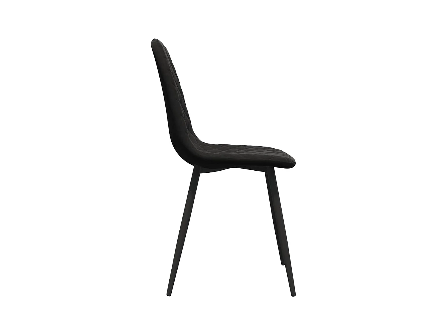 Chaises à manger lot de 2 Noir Velours