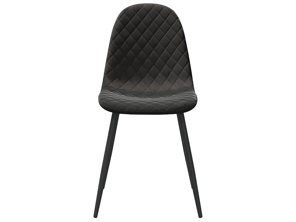 Chaises à manger lot de 2 Noir Velours