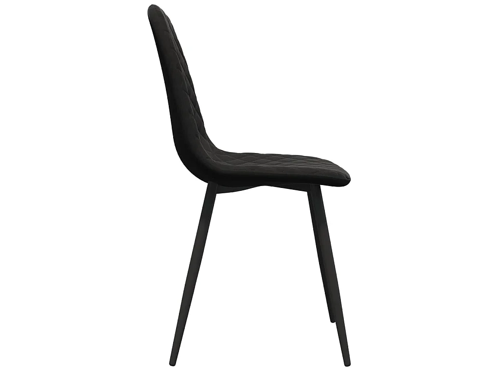 Chaises à manger lot de 2 Noir Velours
