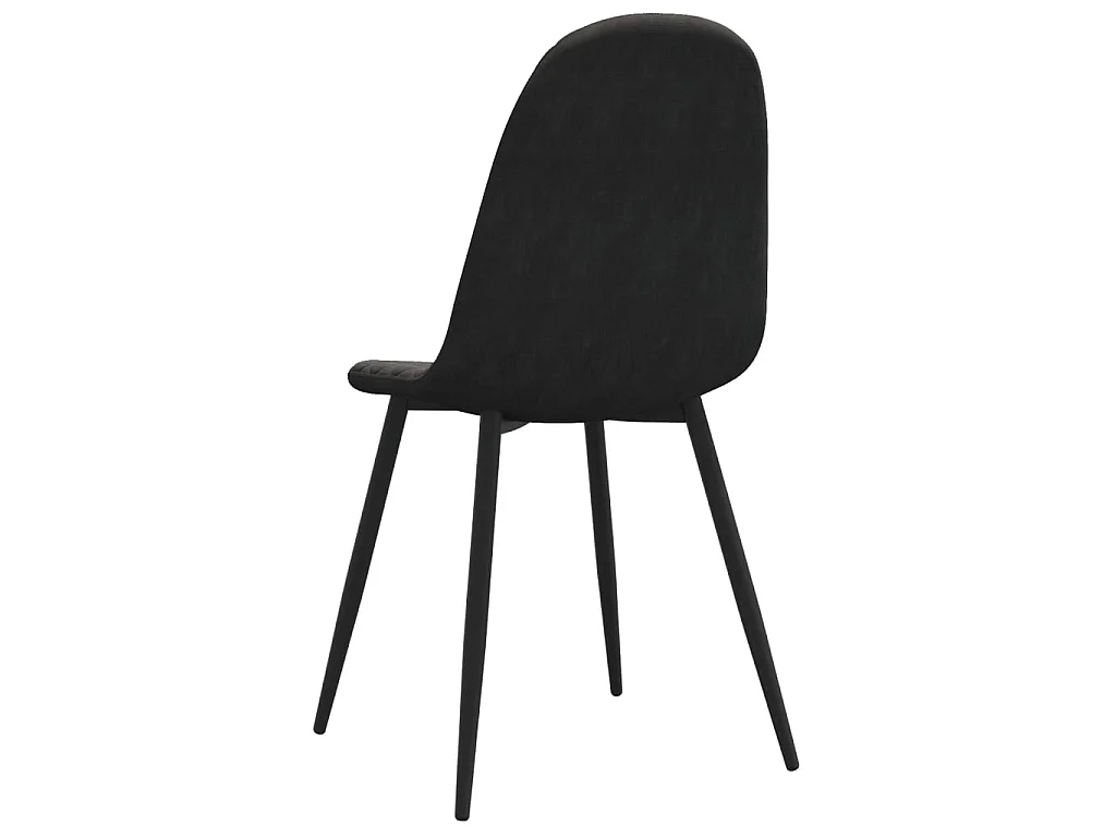 Chaises à manger lot de 2 Noir Velours