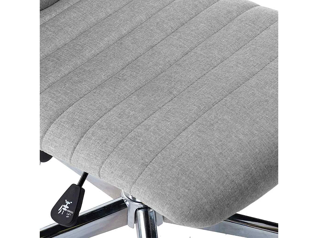 Eetkamerstoelen 6 st stof lichtgrijs