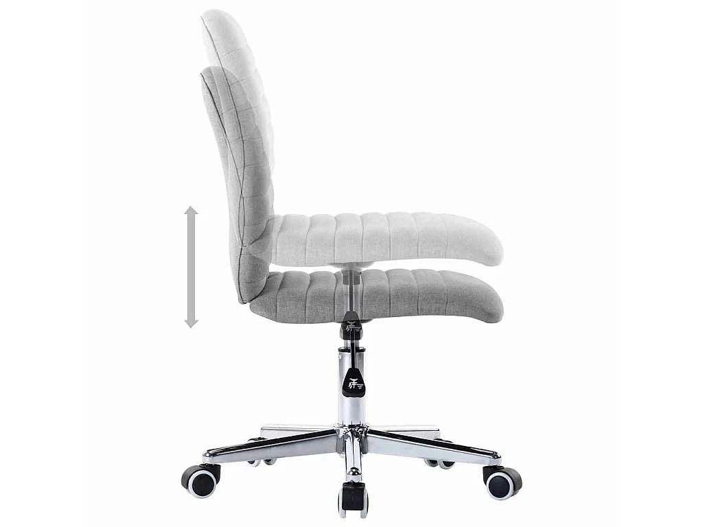 Eetkamerstoelen 6 st stof lichtgrijs