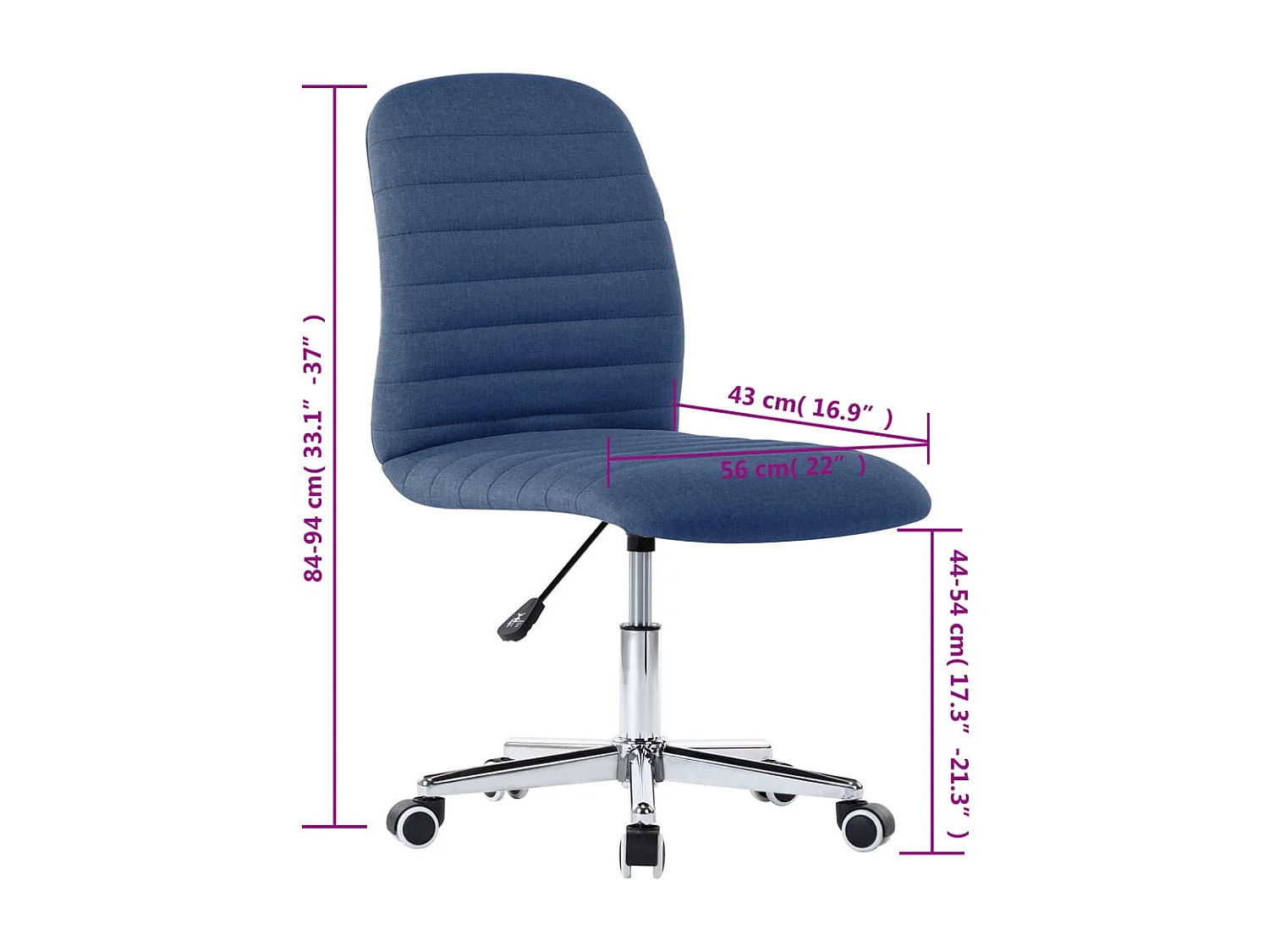 Esszimmerstühle 2 Stk. Blau Stoff