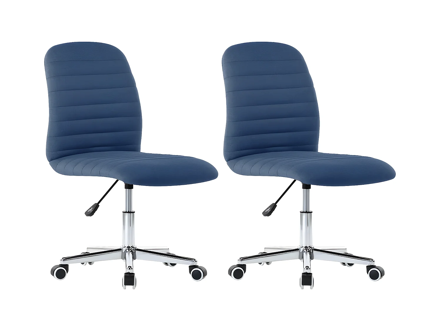 Eetkamerstoelen 2 st stof blauw