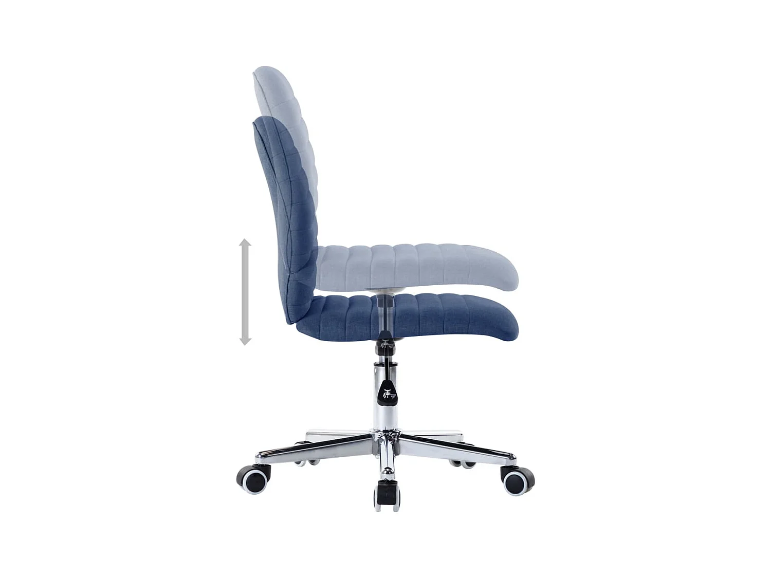 Eetkamerstoelen 2 st stof blauw