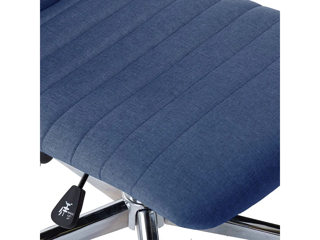Eetkamerstoelen 2 st stof blauw