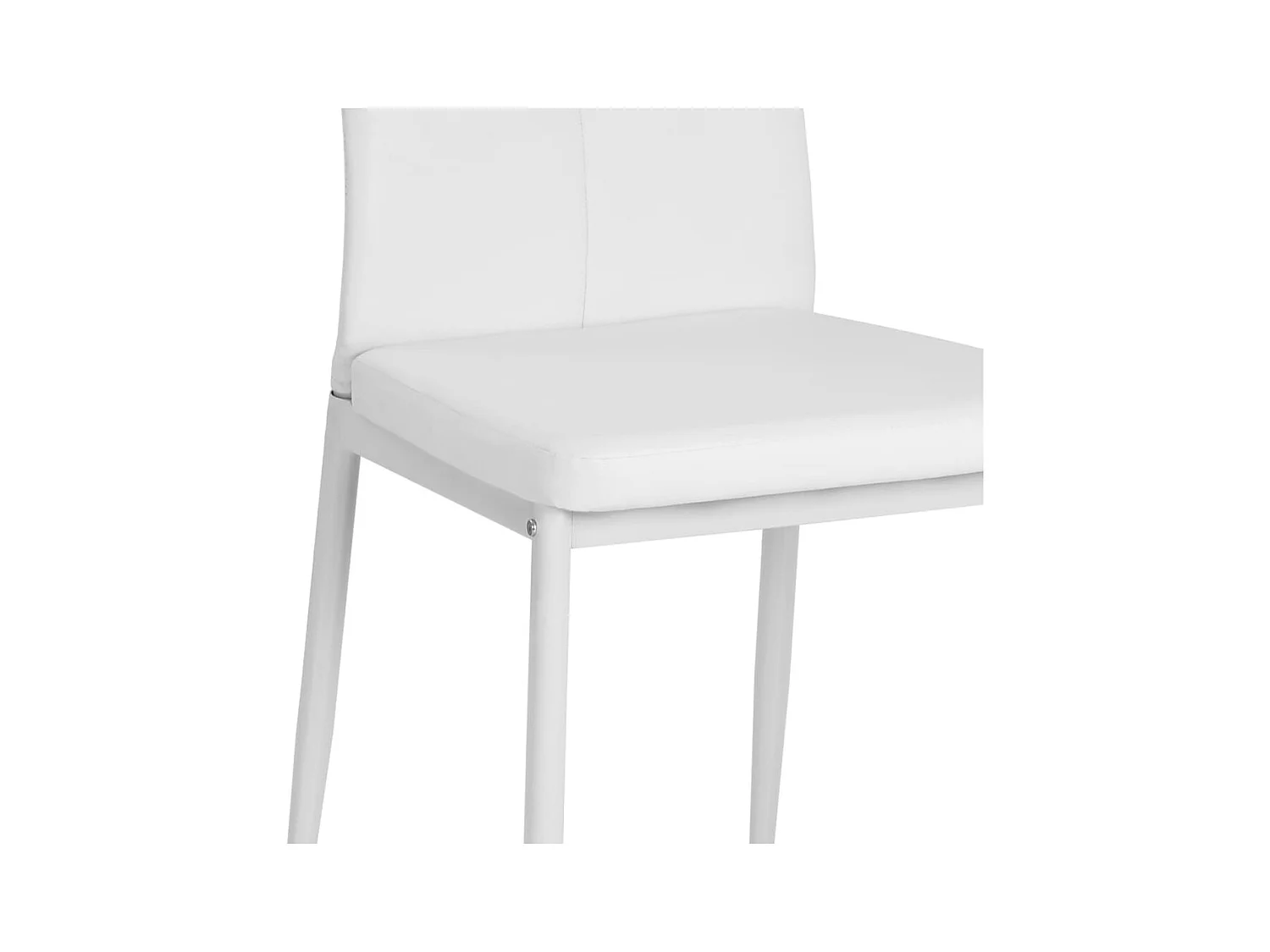 Chaises à manger lot de 6 blanc similicuir