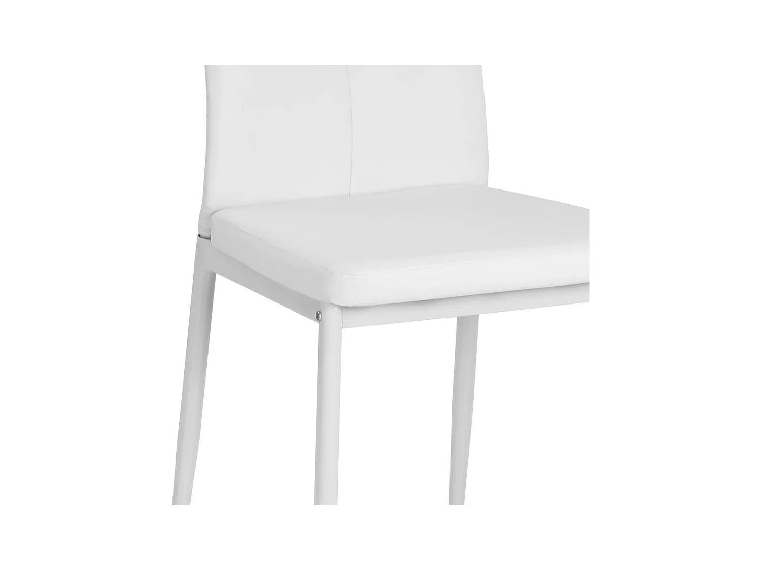 Eetkamerstoelen 6 st kunstleer wit