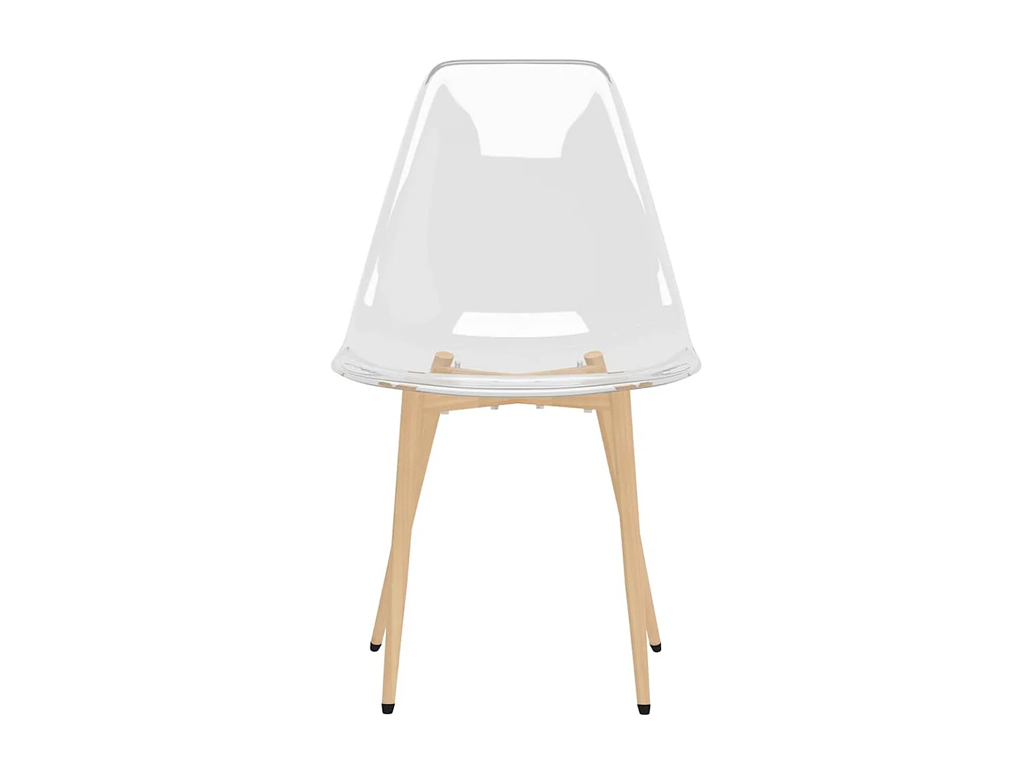 Eetkamerstoelen 2 st PET transparant