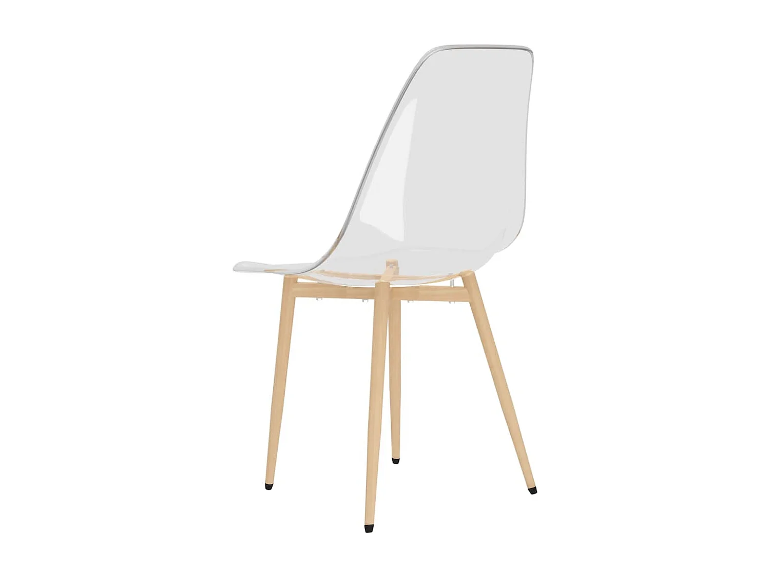Eetkamerstoelen 2 st PET transparant