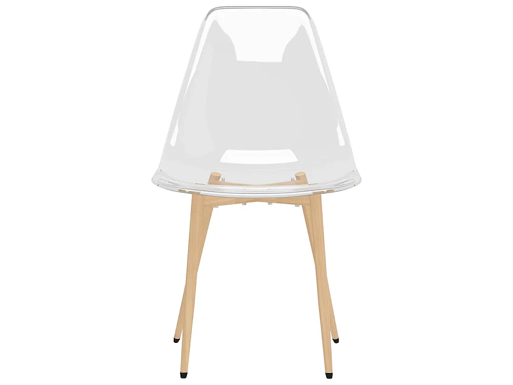 Eetkamerstoelen 2 st PET transparant