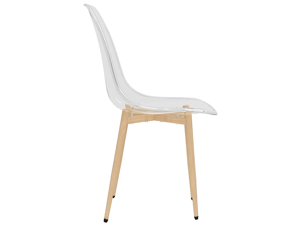 Eetkamerstoelen 2 st PET transparant