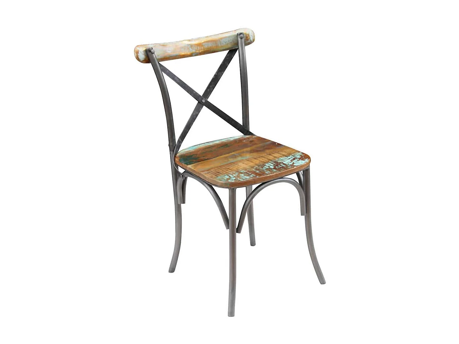 Chaises à manger lot de 4 bois de récupération solide