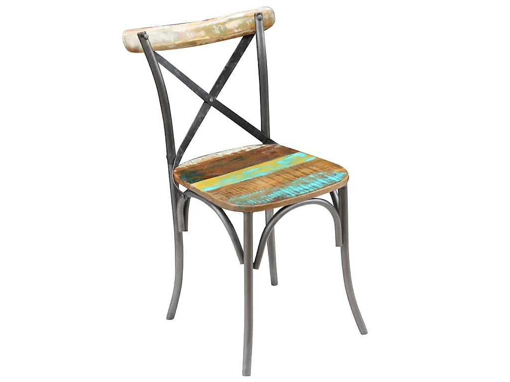 Chaises à manger lot de 4 bois de récupération solide