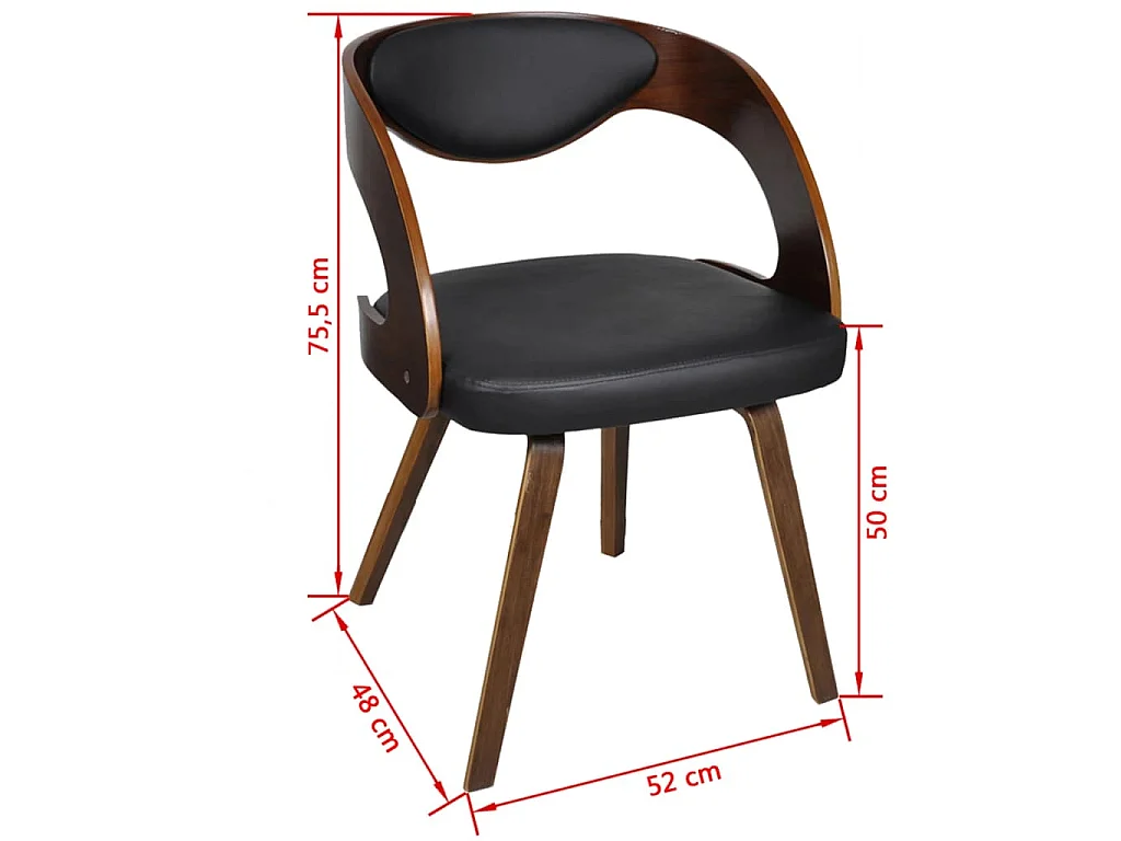 Esszimmerstühle 2 Stk. Braun Kunstleder