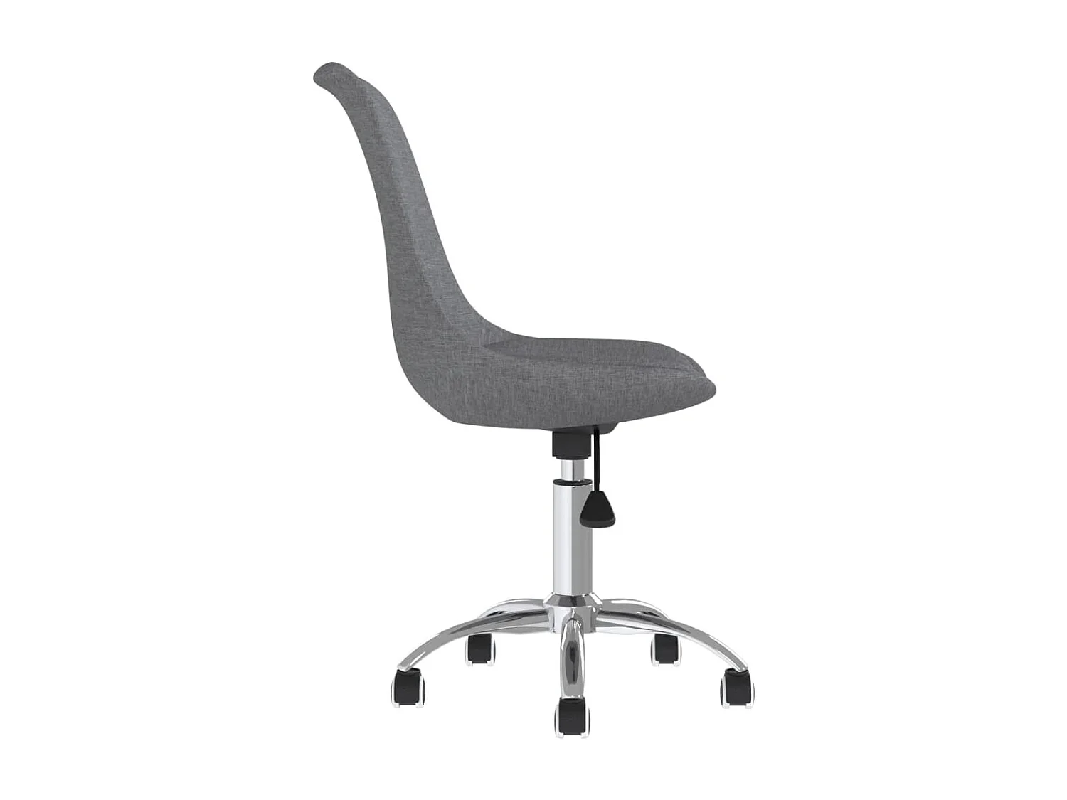 Chaises pivotantes à manger lot de 4 Gris clair Tissu