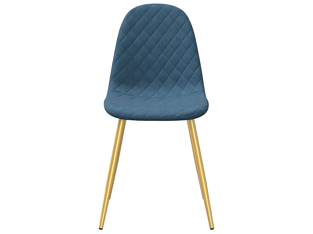 Chaises à manger lot de 4 Bleu Velours