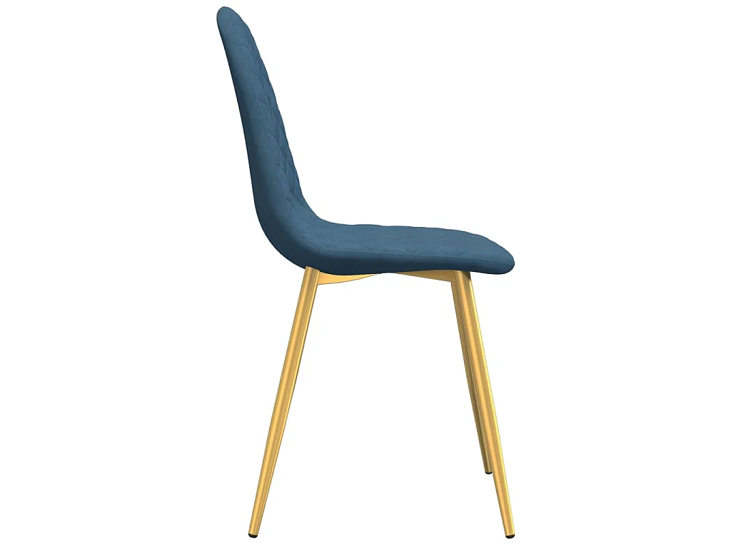 Chaises à manger lot de 4 Bleu Velours
