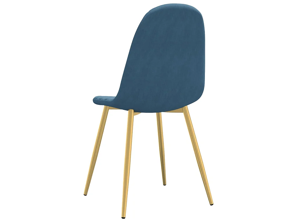 Chaises à manger lot de 4 Bleu Velours