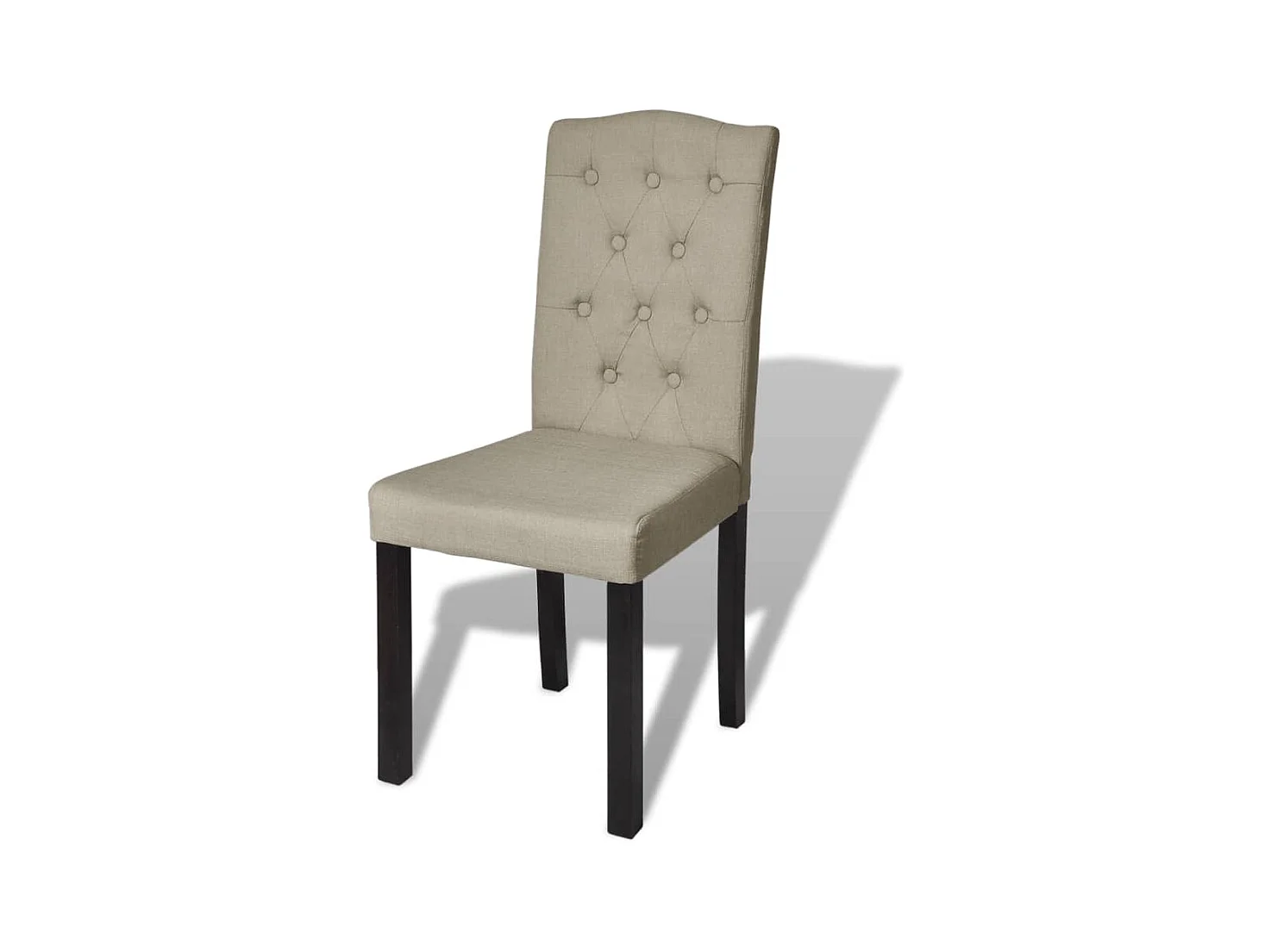 Sillas de comedor 4 unidades tela camel