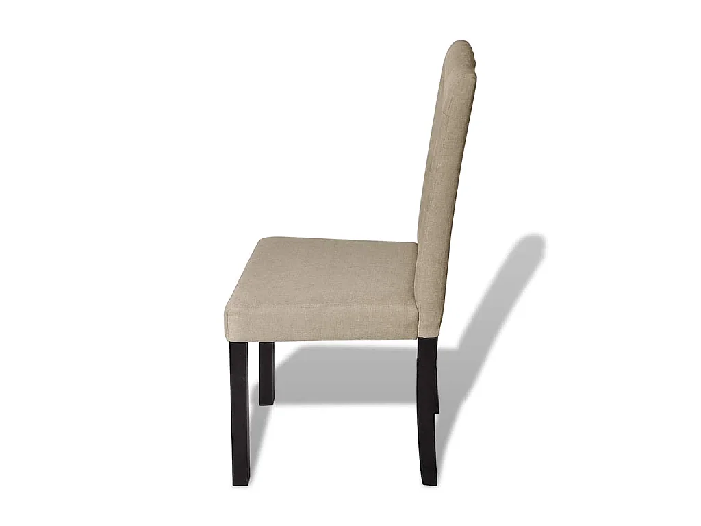 Chaises à manger lot de 4 poil de chameau tissu