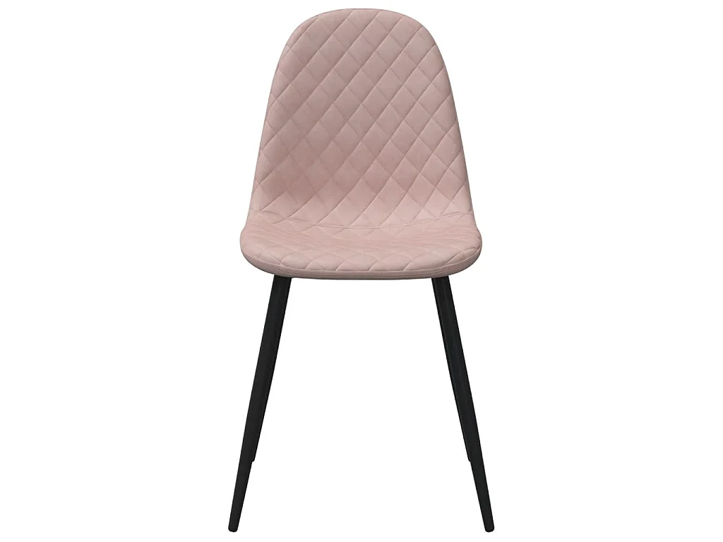 Eetkamerstoelen 2 st fluweel roze