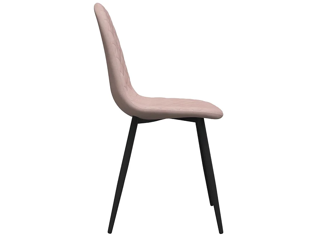 Eetkamerstoelen 2 st fluweel roze