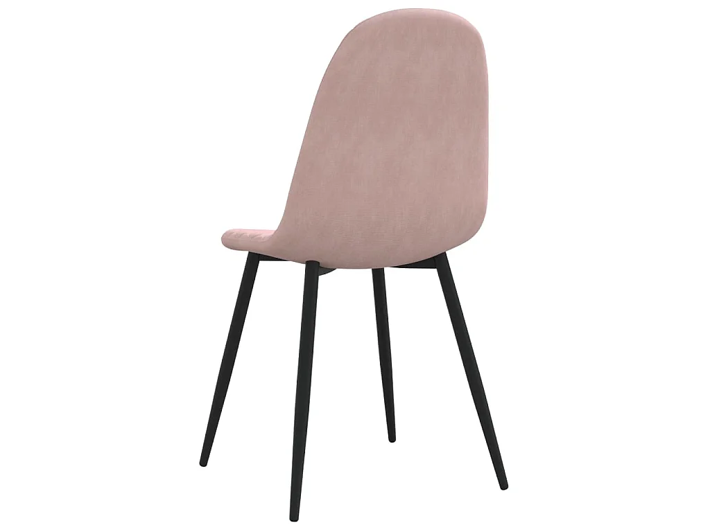 Eetkamerstoelen 2 st fluweel roze