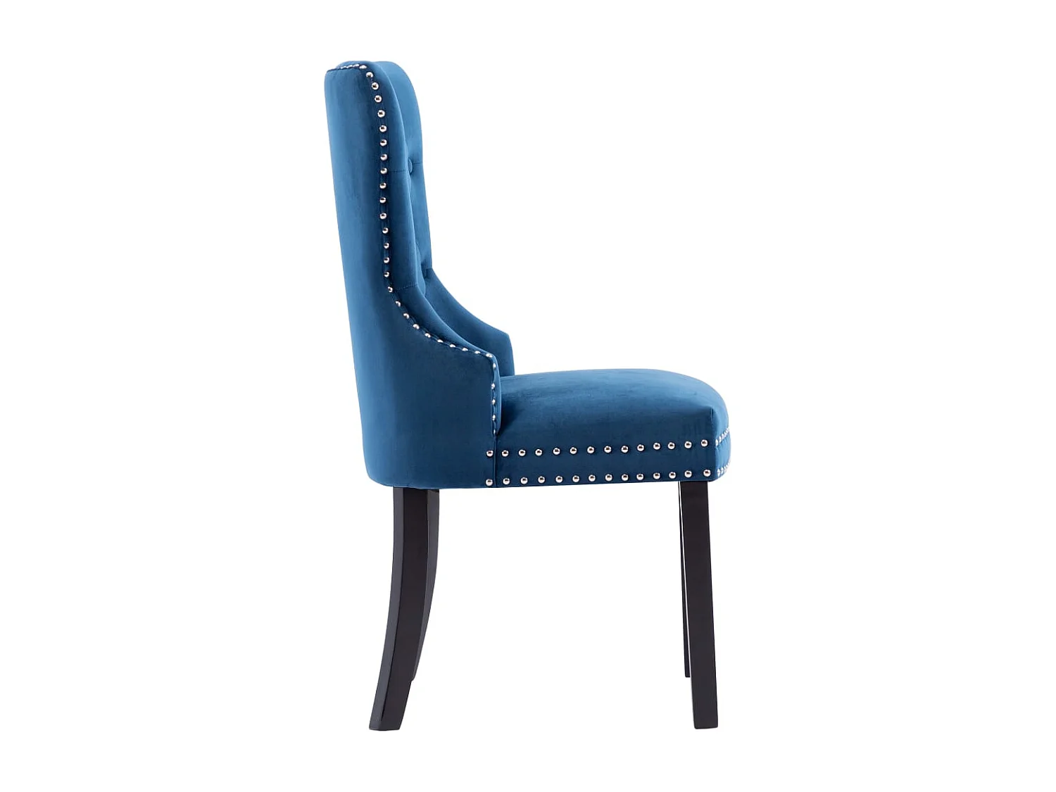 Eetkamerstoelen 4 st fluweel blauw