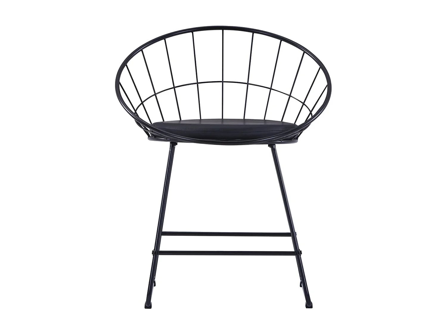 Sillas de comedor asientos de cuero sintético 6 uds acero negro