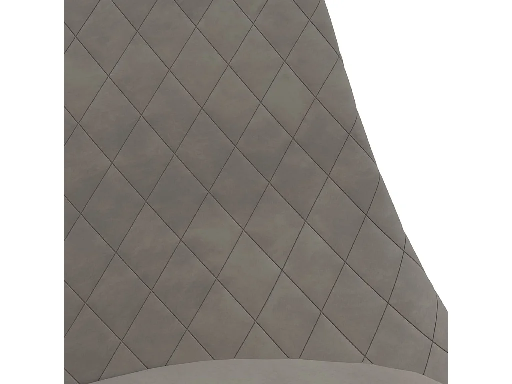 Chaises à manger pivotantes lot de 4 Gris clair Velours