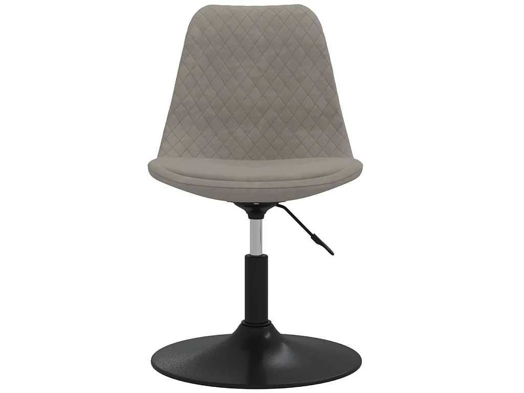 Esszimmerstühle 4 Stk. Drehbar Hellgrau Samt