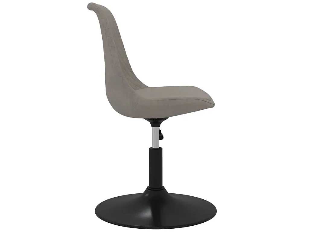 Esszimmerstühle 4 Stk. Drehbar Hellgrau Samt