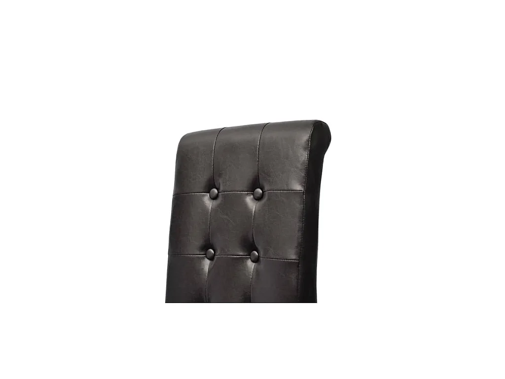 Eetkamerstoelen 6 st kunstleer zwart
