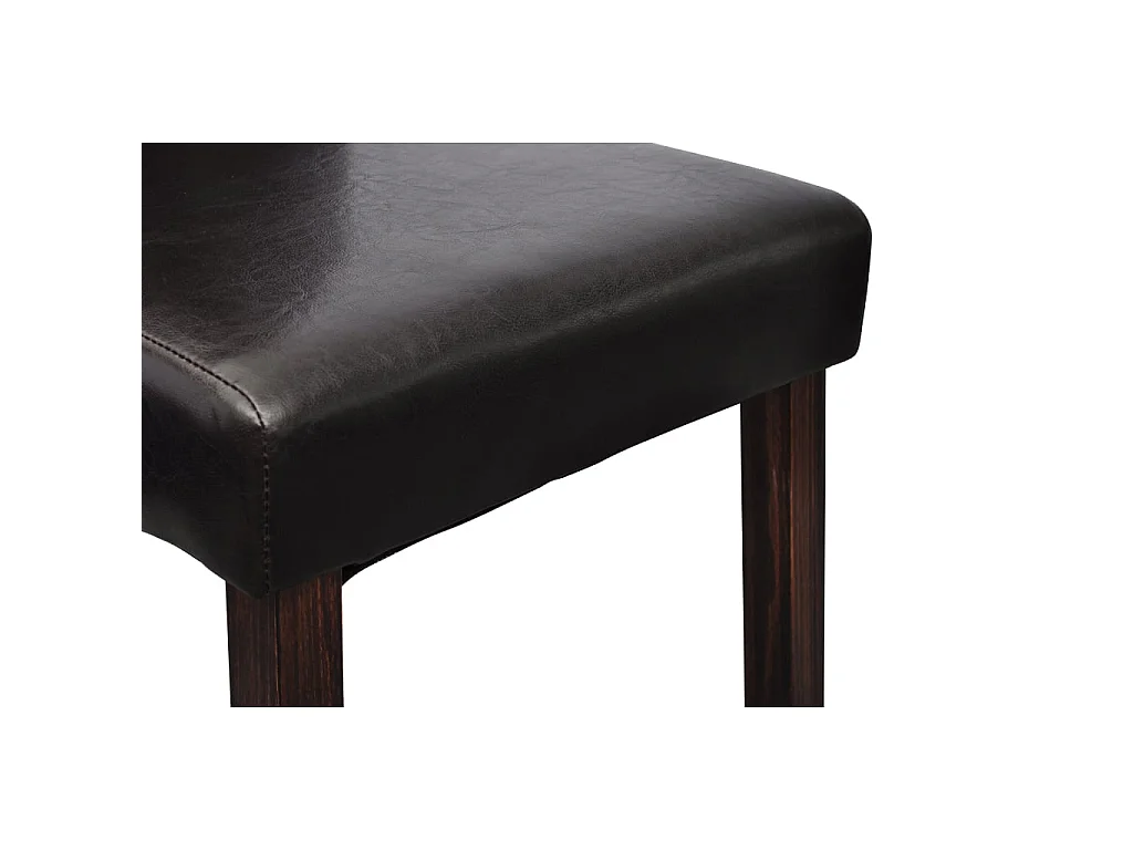 Eetkamerstoelen 6 st kunstleer zwart